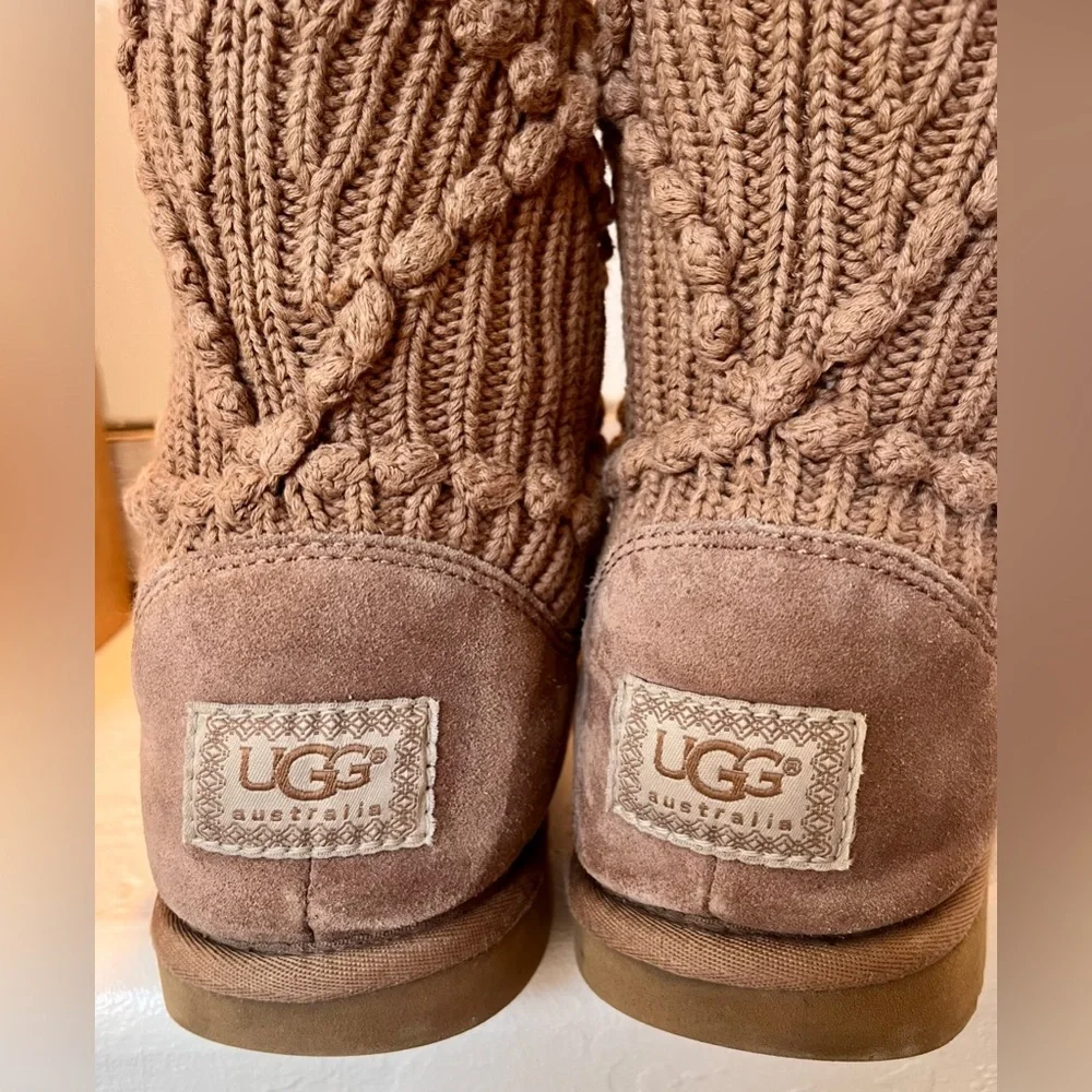 UGG ARGYLE KNIT SWEATER STYLE PULL ON BOOTS - Picture 11 of 14